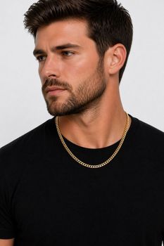 Złoty łańcuszek gruba pancerka 4mm 55 cm złoto 333 LA 430G.jpg